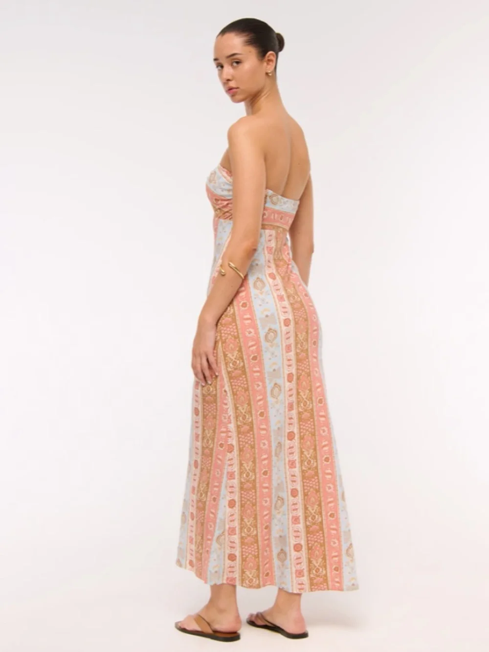 Abercrombie & Fitch Strapless Knotted Maxi Dress Size Medium